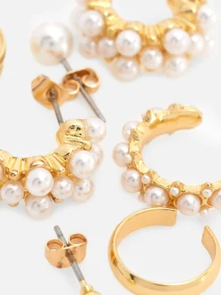 Femme Primark Bijoux|Lot De 6 Paires De Boucles D'oreilles à Fausses Perles