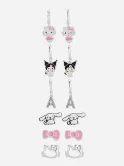 Femme Primark Bijoux|Lot De 6 Paires De Boucles D'oreilles Hello Kitty