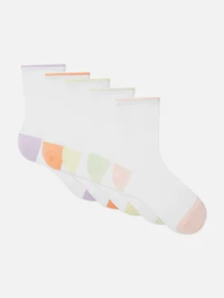 Femme Primark Chaussettes|Lot De 5 Paires De Chaussettes à Bord Contrasté