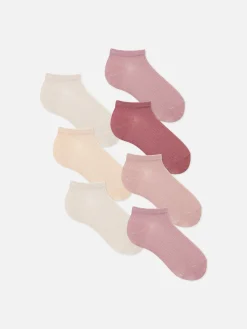 Femme Primark Chaussettes|Lot De 7 Paires De Chaussettes Côtelées Pour Baskets