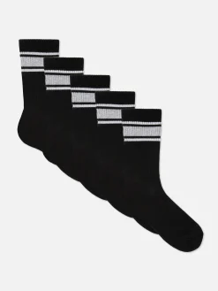 Homme Primark Chaussettes|Vêtements De Sport|Lot De 5 Paires De Chaussettes De Sport à Rayures