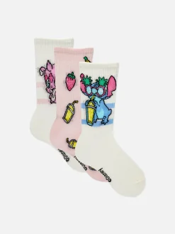 Femme Primark Chaussettes|Lot De 3 Paires De Chaussettes Disney Lilo & Stitch