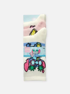 Femme Primark Chaussettes|Lot De 3 Paires De Chaussettes Disney Lilo & Stitch