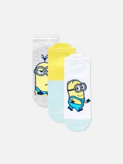 Femme Primark Chaussettes|Lot De 3 Paires De Chaussettes Pour Baskets Minions