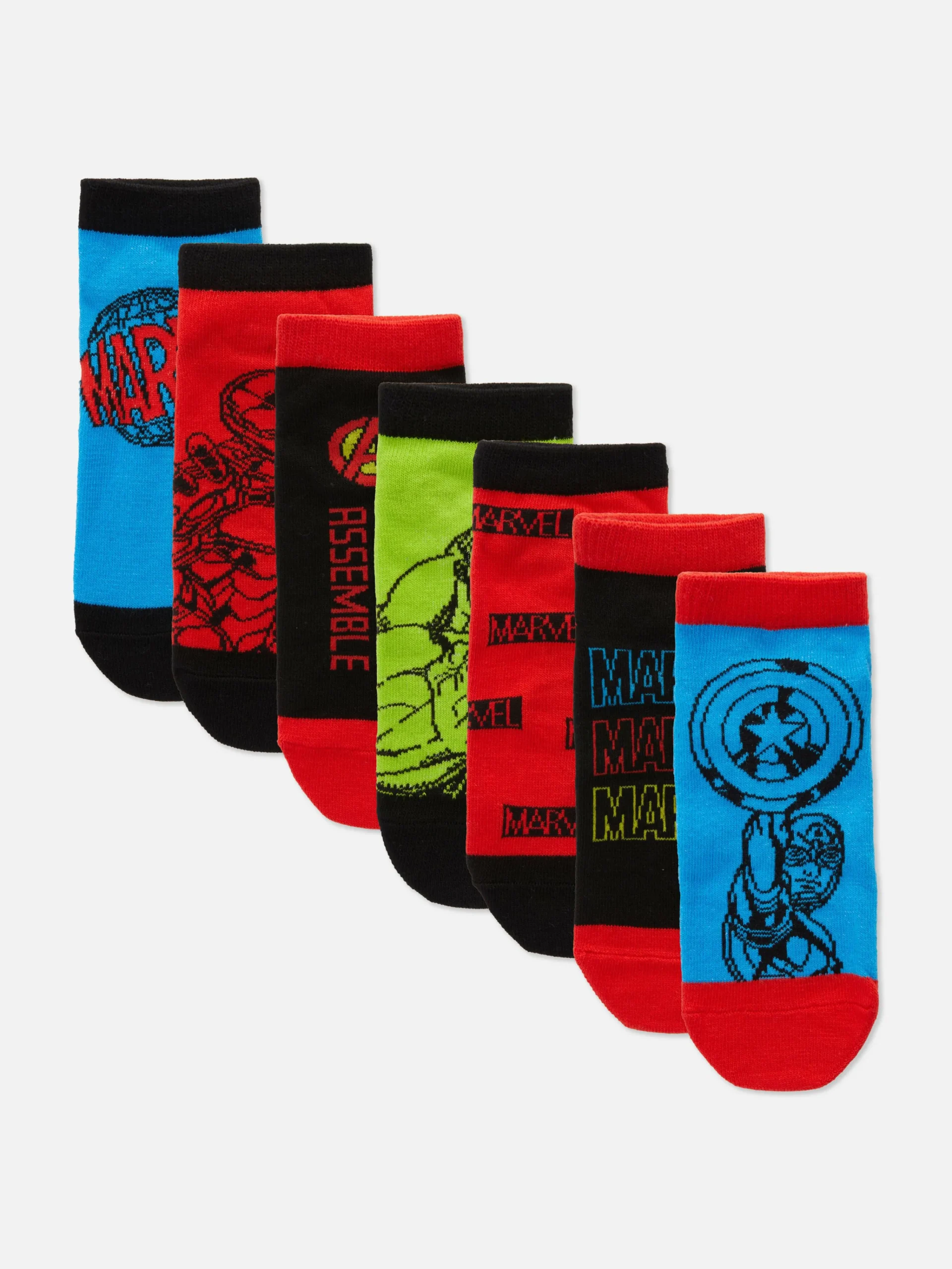 Enfant Primark Chaussettes|Lot De 7 Paires De Chaussettes Marvel Avengers