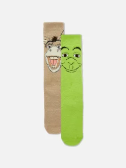Femme Primark Chaussettes|Lot De 2 Paires De Chaussettes Chaudes Shrek
