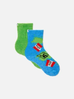 Enfant Primark Chaussettes|Lot De 2 Paires De Chaussettes Douces Minecraft