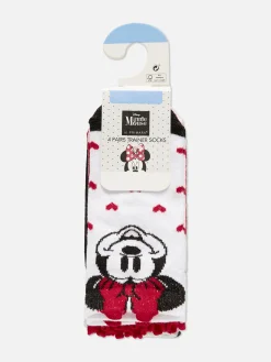 Enfant Primark Chaussettes Et Collants|Lot De 4 Paires De Chaussettes Disney Minnie Mouse