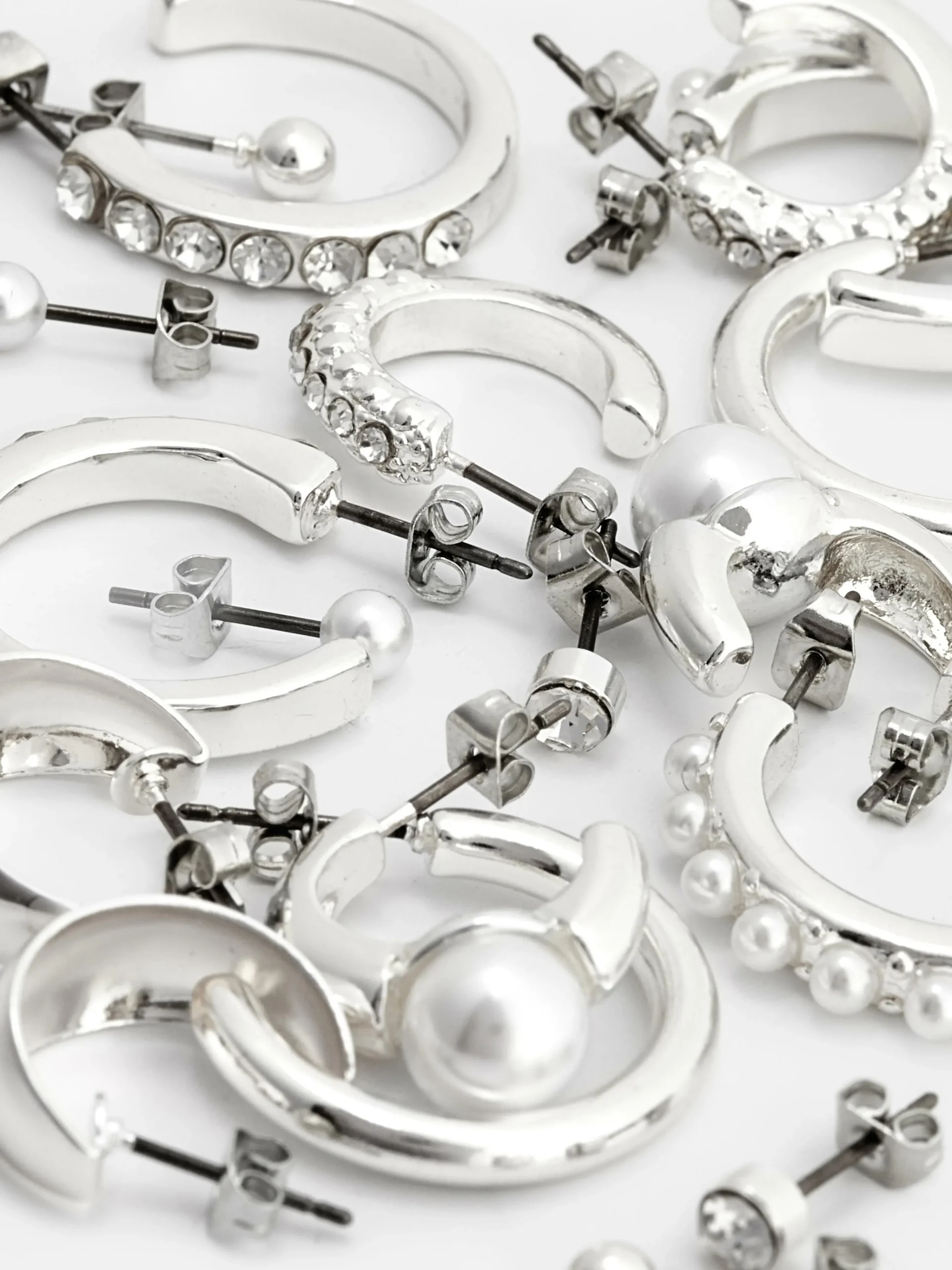 Femme Primark Bijoux|Lot De 9 Paires De Clous D'oreilles Et Créoles