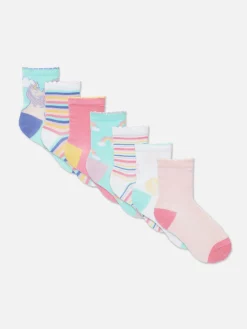 Enfant Primark Chaussettes Et Collants|Lot De 7 Paires De Socquettes à Motif Licorne