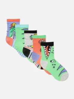 Enfant Primark Chaussettes|Lot De 5 Paires De Socquettes à Motif Dinosaures