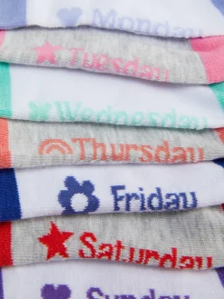 Enfant Primark Chaussettes Et Collants|Lot De 7 Paires De Socquettes Jours De La Semaine