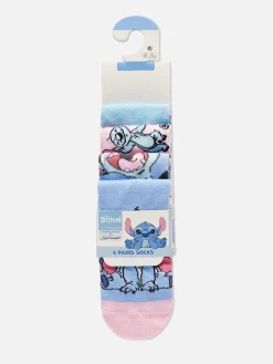 Enfant Primark Chaussettes Et Collants|Lot De 4 Paires De Socquettes Disney Stitch