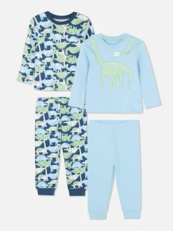 Primark Pyjamas Et Vêtements De Nuit|Lot De 2 Pyjamas à Manches Longues Et Motifs Variés
