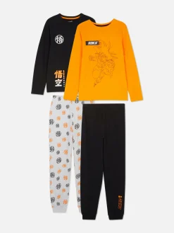 Enfant Primark Pyjamas Et Vêtements De Nuit|Lot De 2 Pyjamas à Manches Longues Dragon Ball Z