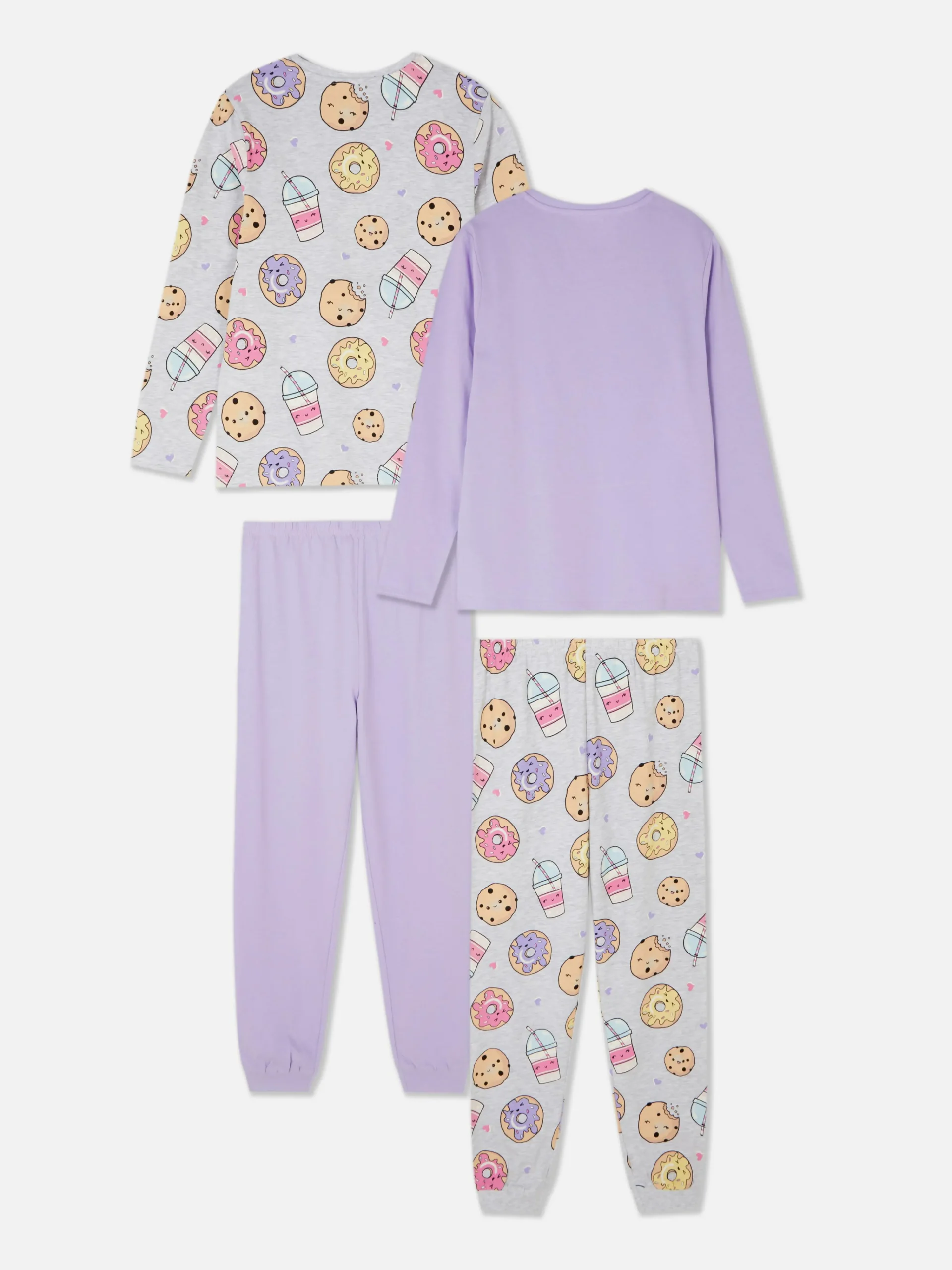 Enfant Primark Pyjamas Et Vêtements De Nuit|Lot De 2 Pyjamas à Motifs Bubble Tea