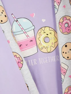 Enfant Primark Pyjamas Et Vêtements De Nuit|Lot De 2 Pyjamas à Motifs Bubble Tea