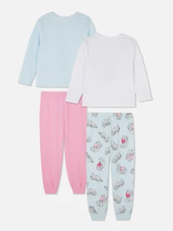 Enfant Primark Pyjamas Et Vêtements De Nuit|Lot De 2 Pyjamas Longs à Motif Chat