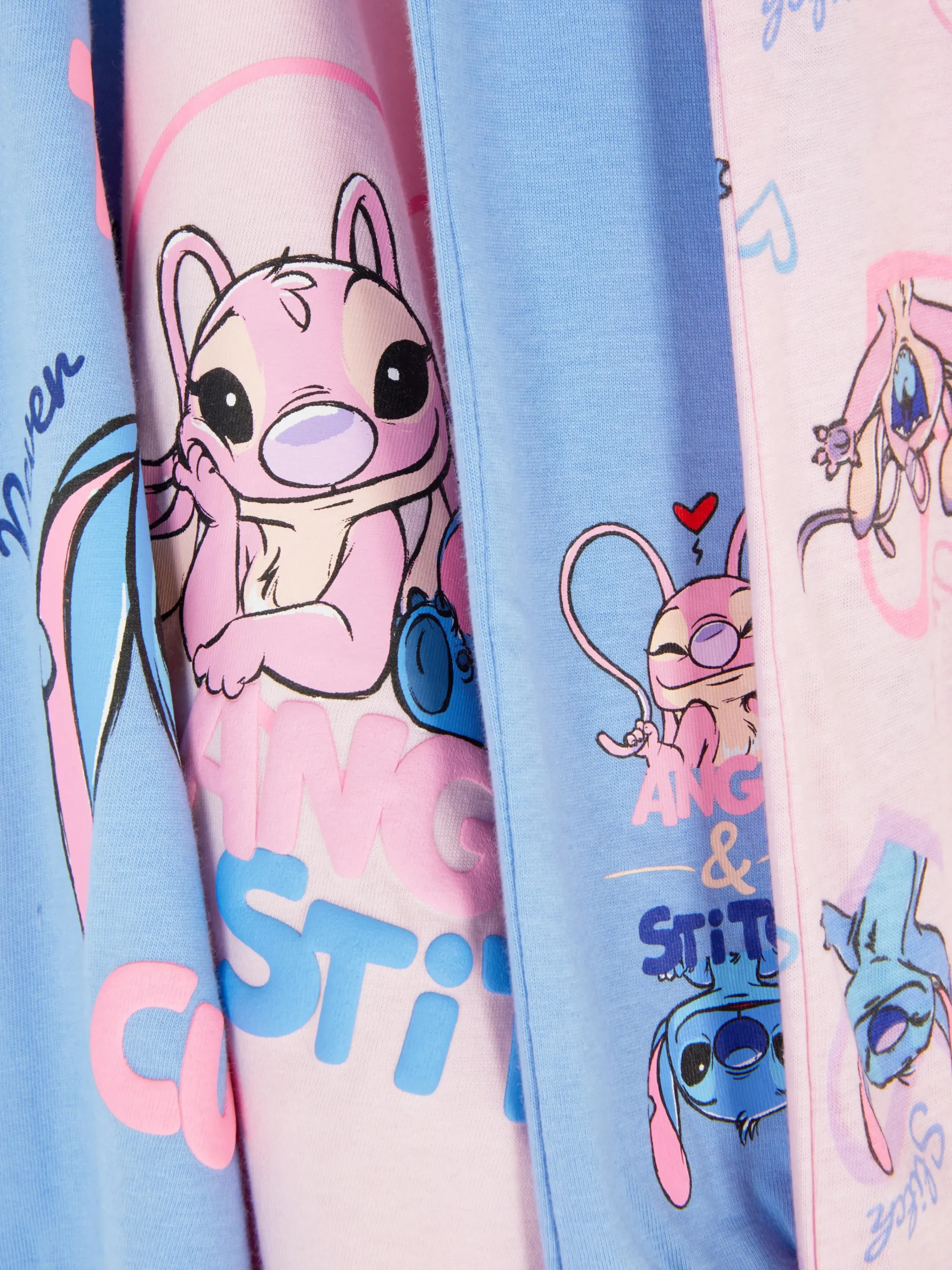 Enfant Primark Pyjamas Et Vêtements De Nuit|Lot De 2 Pyjamas Longs Disney Stitch & Angel
