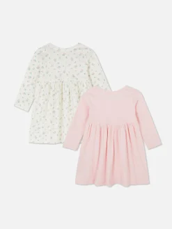Primark Robes Et Jupes|Lot De 2 Robes Côtelées à Manches Longues