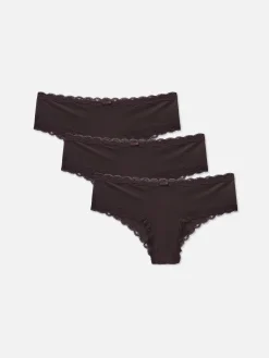 Femme Primark Culotte|Lot De 3 Shortys Bordés De Dentelle