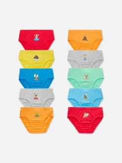 Enfant Primark Sous-Vêtement|Lot De 10 Slips à Motif Animalier