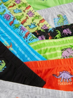 Enfant Primark Sous-Vêtement|Lot De 10 Slips Jours De La Semaine à Motif Dinosaure