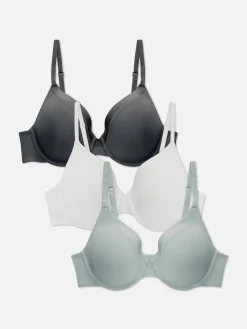 Femme Primark Soutiens-Gorge|Lot De 3 Soutiens-gorge Moulés à Finitions En Satin