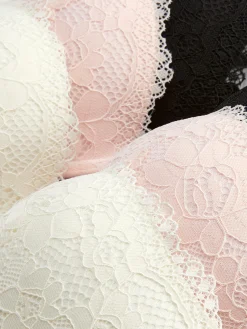 Femme Primark Soutiens-Gorge|Lot De 3 Soutiens-gorge Push-up Plongeants En Dentelle