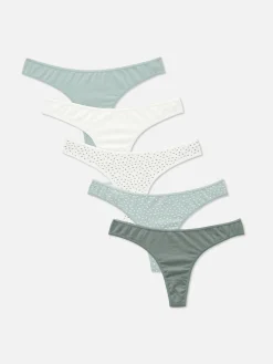 Femme Primark Culotte|Lot De 5 Strings à Motifs Pour Tous Les Jours