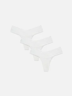 Femme Primark Culotte|Lot De 3 Strings Bandeau En Dentelle