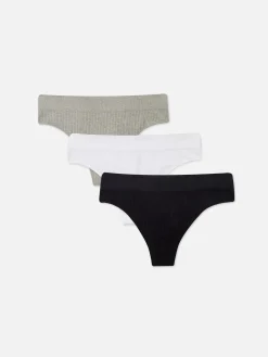Femme Primark Culotte|Lot De 3 Strings Côtelés Sans Couture