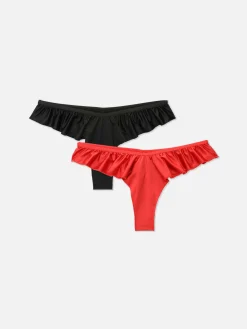 Femme Primark Culotte|Lot De 2 Strings En Satin Léger