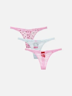 Femme Primark Culotte|Lot De 3 Strings Hello Kitty