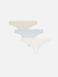 Femme Primark Culotte|Lot De 3 Strings Invisibles Texturés à Imprimé Animal