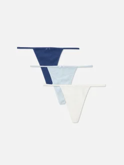 Femme Primark Culotte|Lot De 3 Strings Texturés En Pointelle