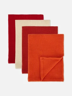 Primark Art De La Table|Lot De 4 Torchons Gaufrés