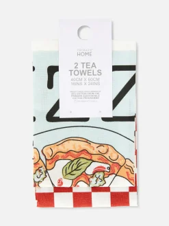 Primark Art De La Table|Lot De 2 Torchons Imprimés