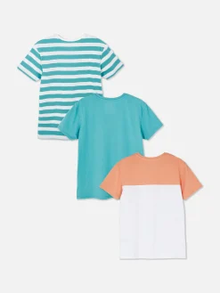 Enfant Primark Hauts Et T-Shirts|Lot De 3 T-shirts à Imprimés Variés
