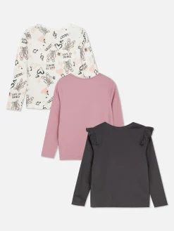 Enfant Primark Hauts Et T-Shirts|Lot De 3 T-shirts à Manches Longues Et à Motif Ballet