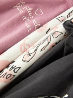 Enfant Primark Hauts Et T-Shirts|Lot De 3 T-shirts à Manches Longues Et à Motif Ballet