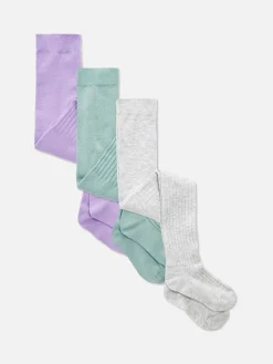 Enfant Primark Chaussettes Et Collants|Lot De 3 collants Côtelés Variés
