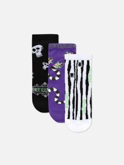 Femme Primark Beetlejuice|Tout Halloween|Lot De 3 paires De Chaussettes Basses Beetlejuice