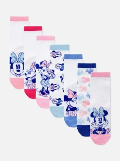 Enfant Primark Chaussettes Et Collants|Lots De 7 paires De Socquettes Disney Minnie Mouse