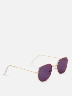 Femme Primark Lunettes De Soleil|Lunettes De Soleil à Monture Hexagonale En Métal