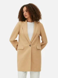 Femme Primark Manteaux Et Vestes|Manteau à Boutonnage Simple Classique