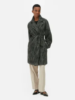 Femme Primark Manteaux Et Vestes|Manteau à Chevrons Avec Ceinture