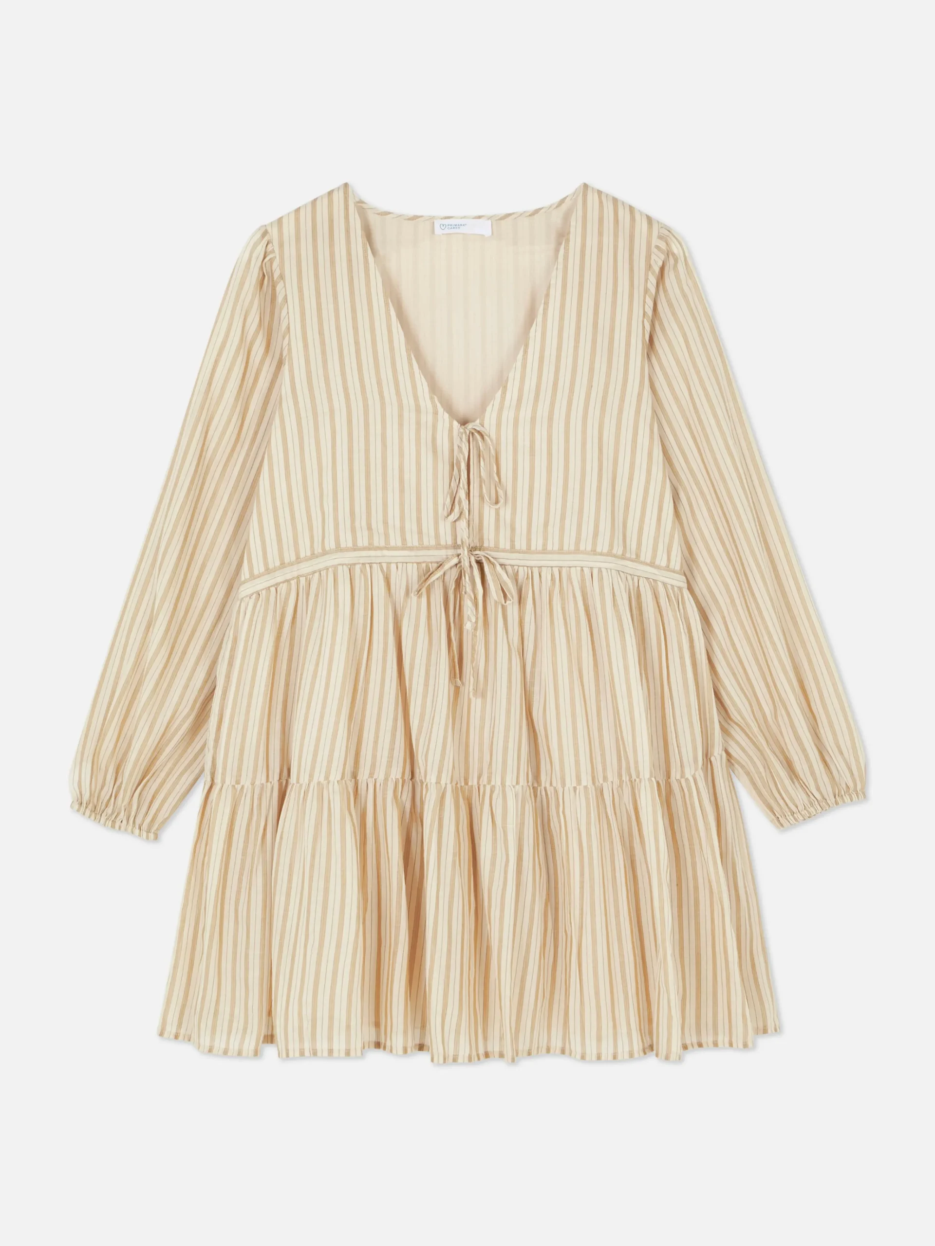 Femme Primark Robes|Mini Robe à Smocks Nouée Sur Le Devant