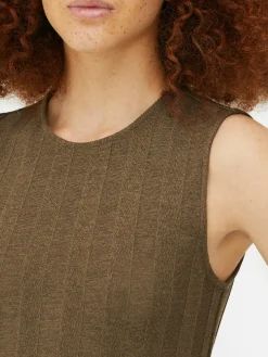 Femme Primark Robes|Mini Robe Côtelée Sans Manches