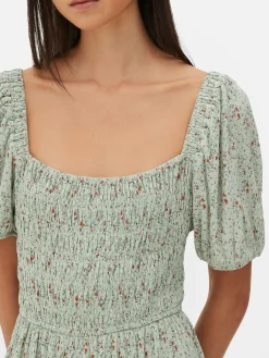 Femme Primark Robes|Mini Robe Froncée En Plissé